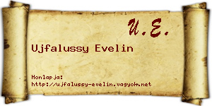 Ujfalussy Evelin névjegykártya