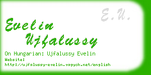 evelin ujfalussy business card